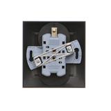 Simon 54 Gniazdo z/u podwójne z funkcją niezm. faz16A z. śrub. monoblok czarny