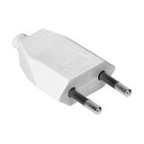 Wtyczka płaska bez uziemienia 2,5A 250V biały poliwęglan 50 sztuk OR-AE-13241/W/50 ORNO