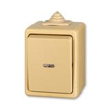 CLASSIC Przycisk zwierny z oknem IP 44 z zaciskiem N beżowy