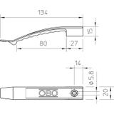 2032, KLAMRA KABLOWA 1X8 NYM3X1.5