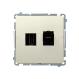 Simon Basic Gniazdo HDMI + RJ45 kat.6. beż BMGHRJ45.01/12 KONTAKT