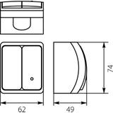 VW-2L Koala Łącznik świecznikowy podświetlany n/t IP44 popiel/grafit VW 152-58 61.320 OPATÓWEK