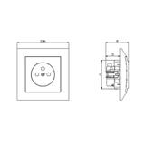 IMPRESJA Gniazdo pojedyncze z uziemieniem - kolor biały