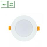 Oprawa downlight DURE 3 8W NW b. neutralna 230V 110st IP54 IK06 118x31 BIAŁY okrągła zasilacz zinteg
