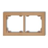 DECO Ramka uniwersalna podwójna z tworzywa złoty metalik