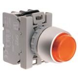 LAMPKA SYGN.PRZYCIS.BIAŁA.230V ŻARÓWKA PIERŚCIEŃ NIKLOWANY