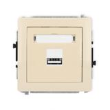 DECO Mechanizm ładowarki USB pojedynczej USB A, 5W max., 5V, 1A beżowy
