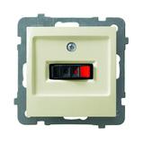 AS Gniazdo głośnikowe pojedyncze - kolor ecru GG-1G/m/27