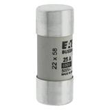 CYLINDRICAL FUSE 22 x 58 25A GG 690V AC Wkładka cylindryczna 22 x 58mm 25A GG 690V AC C22G25 EATON