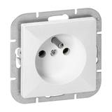 Gniazdo pojedyncze podtynkowe 2P+Z Pearl, 16A, 250V, PT-16P, biały