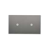 Simon 54 Touch Panel dotykowy S54 Touch 2 moduły 1 pole dotykowe + 1 pole dotykowe srebrna mgła DSTR211/71 KONTAKT