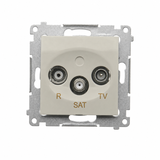 Simon 54 Gniazdo antenowe R-TV-SAT końcowe kaszmir mat DASK.01/42