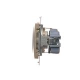 Simon 54 Gniazdo Schuko z przesłonami 16A 250V zaciski śrubowe złoty mat DGSz1Z.01/44 KONTAKT