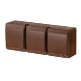 GNT HERMES 3x2P+Z schuko IP44 brąz