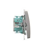 Simon Basic Przycisk pojedynczy rozwierny bez piktogramu 10A 250V zaciski śrubowe stal inox BMPR1.01/21 KONTAKT