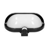 MUSAM, oprawa ogrodowa z czujnikiem ruchu 180st, 1x60W, E27, IP44, z przesłoną, plastik, czarna LF-1/B ORNO