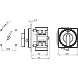Rozłącznik Główny 32A, mocowanie do pulpitu czoło zamykane żółto/czerwone