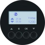 BERKER R.X/1930/Glas Żaluzjowy łącznik czasowy z wyświetlaczem do sterowania żaluzjami czarny 857411