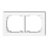 DECO Ramka uniwersalna podwójna z tworzywa biała