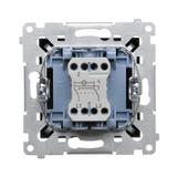 Simon 54 Łącznik krzyżowy z podświetleniem LED bez piktogramu 10A 250V szybkozłączka czarny DW7L.01/X/49 KONTAKT