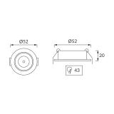 Oprawa dekoracyjna POWER LED MATI LED C 1,5W CHROME 4000K
