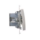 Simon 54 Łącznik dwubiegunowy 16A z. śrub. srebrny mat