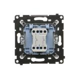 Simon 55 Przycisk zwierny podwójny zwierny bez piktogramu szybkozłączka Aluminium mat