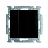BASIC55 Wyłącznik z klawiszem potrójny 1-polowy czarny-chateau