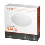 NABU plafon 2xE27 2x60W klosz matowy - poliwęglan IP20 biały