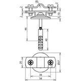 Wspornik do drutu 7-10 mm, z kołkiem 8 mm, stal nierdzewna NIRO