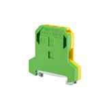 ZSO1-6.0 ,  Złączka szynowa gwintowa ochronna, 6,0 mm2, TS 35, żółto-zielony