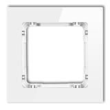 DECO Ramka uniwersalna pojedyncza - szkło (ramka: biała; spód: biały) biały