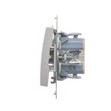 Simon 54 Przycisk pojedynczy zwierny bez piktogramu 10A szybkozłączka srebrny mat