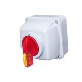 Łącznik krzywkowy 0-I 3P 63A w obudowie na kłódkę IP65 ŁUK 63-13/5  916324 ELEKTROMET