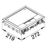 tehalit.VE-EE Pokrywa uchylna VE09 200x253 wykładzina 12mm stal szary PA VE09127011 HAGER