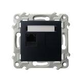 SZAFIR Gniazdo komputerowe pojedyncze, kat. 5e MMC - kolor czarny metalik