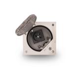 Simon Connect Wkład z pokrywą z gniazdem z bolcem z blokadą stal nierdz.