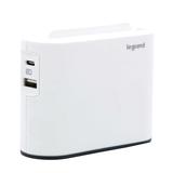 Rozgałęźnik 2-Gniazdowy Usb A+C Biały/Grafitowy Helmo 049401 LEGRAND