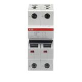 S202M-C6UC Wyłącznik nadprądowy 10kA AC/DC 2P C6A 2CDS272061R0064 ABB