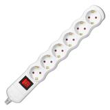 Rozgałęźnik wielogniazdowy 6x2P+Z z wyłącznikiem Schuko biały OR-AE-13269(GS)/W ORNO