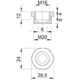 107/R M, REDUKCJA M20-M16 POLIAMID