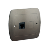 Simon Akord Gniazdo telefoniczne RJ11 pojedyncze. Montaż do puszki na wkręty satynowy