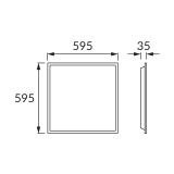Panel LED HUGO LED D 48W WHITE 4000K 60x60