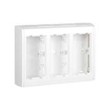Simon Connect Obudowa natynkowa 3-modułowa z pokrywami bocznymi 6x K45 czysta biel SBC300/9 KONTAKT