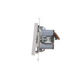 Simon 55 Łącznik dwubiegunowy podwójny szybkozłączka Aluminium mat TW22A.01/143 KONTAKT