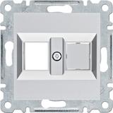 lumina Płytka podwójna Keystone Jack, srebrny WL2322 HAGER