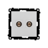 Simon 55 Gniazdo głośnikowe pojedyncze Przekrój przewodów dla wyjścia do 6 mm2 Aluminium mat TGL.01/143 KONTAKT