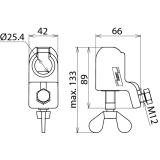 Zacisk kołpakowy K1, 25-150 mm2, fi 25 mm