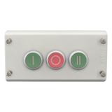 M22-I3-M1 Kaseta sterownicza 3-otworowa z przyciskami zielony/czerwony/zielony IP65 216532 EATON