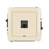 DECO Mechanizm gniazda komputerowego pojedynczego 1xRJ45, kat. 7, ekranowany, 8-stykowy, bez pola op